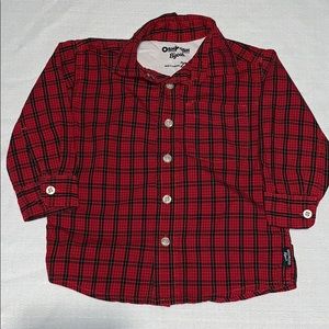 OshKosh B’gosh red plaid flannel button down